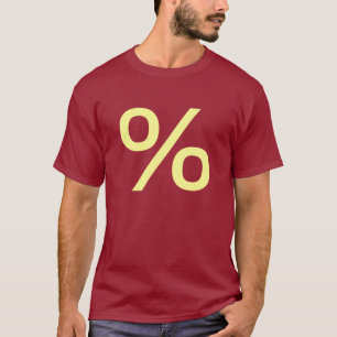 Percentage (klein) - Bleek geel T-shirt