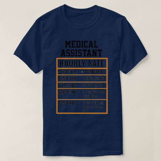 Percentage medisch assistent-uren t-shirt (Design voorkant)