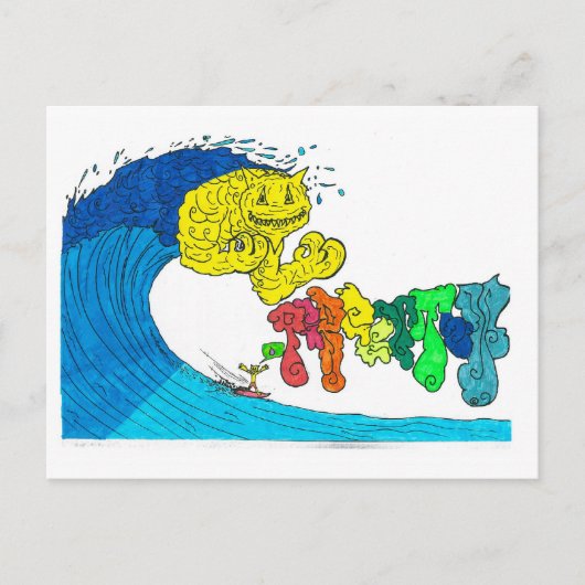 percentage surfen briefkaart (Voorkant)