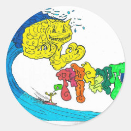 percentage surfen ronde sticker