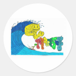 percentage surfen ronde sticker
