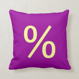 Percentage Symbool werpen kussen