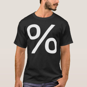 Percentage - Wit op donker T-shirt