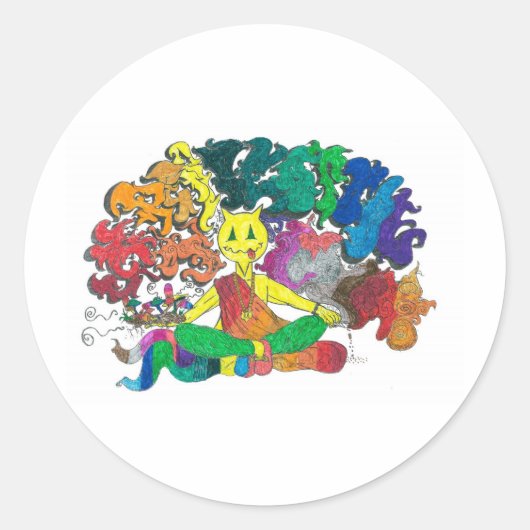 Percentum Levitating Ronde Sticker (Voorkant)