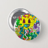 Percentum Sun - Percentum Design Ronde Button 5,7 Cm (Voorkant /achterkant)