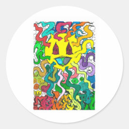 Percentum Sun - Percentum Design Ronde Sticker