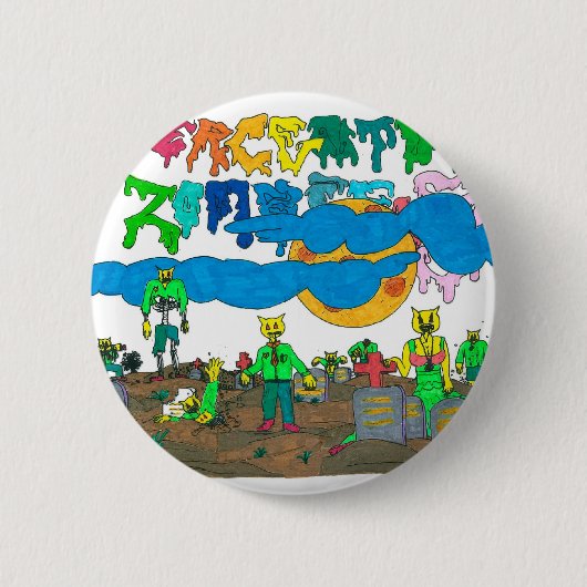 Percentum_Zombies Ronde Button 5,7 Cm (Voorkant)