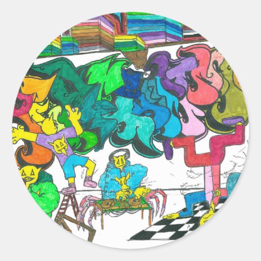 PercentumHipHop Ronde Sticker (Voorkant)