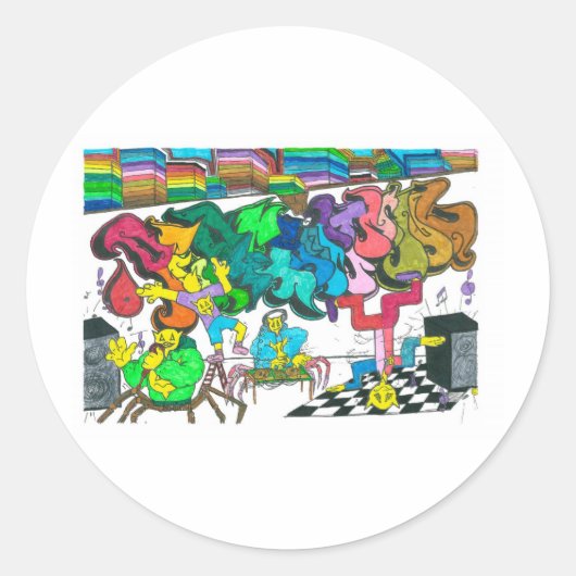 PercentumHipHop Ronde Sticker (Voorkant)