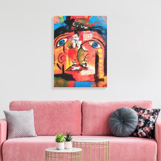 Perception Collage Stretted Canvas Print (Insitu (Woonkamer))