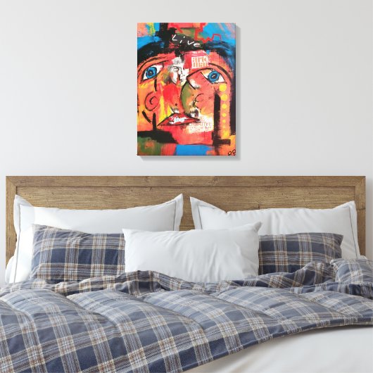 Perception Collage Stretted Canvas Print (Insitu (Slaapkamer))