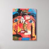 Perception Collage Stretted Canvas Print (Voorkant)