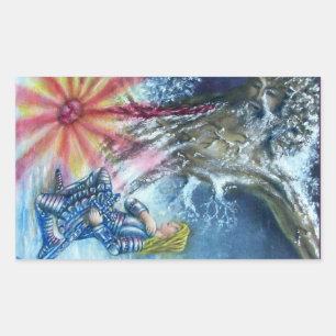 PERCEVAL EN VISIE VAN DE HOOGSTE GRAIL RECHTHOEKIGE STICKER