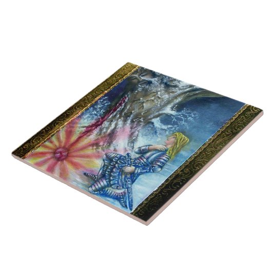 PERCEVAL EN VISIE VAN DE HOOGSTE GRAIL TEGELTJE (Zijkant)