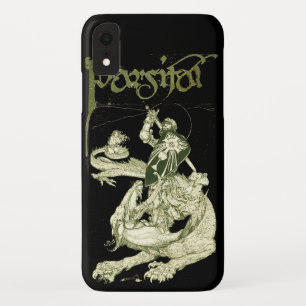 PERCEVAL FIGHTING DRAGON,VRAGENHOLY GRAIL Fantasy iPhone XR Hoesje