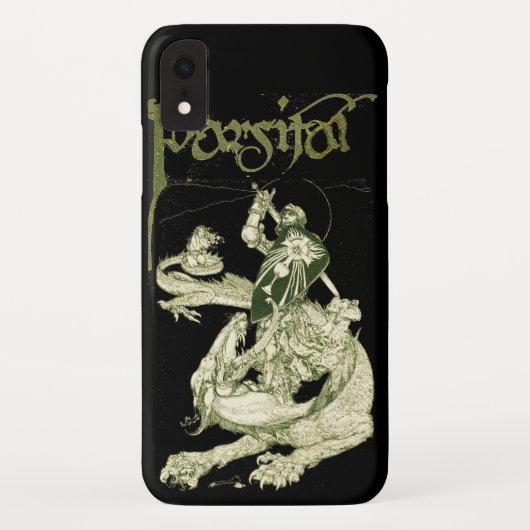 PERCEVAL FIGHTING DRAGON,VRAGENHOLY GRAIL Fantasy Case-Mate iPhone Case (Achterkant)