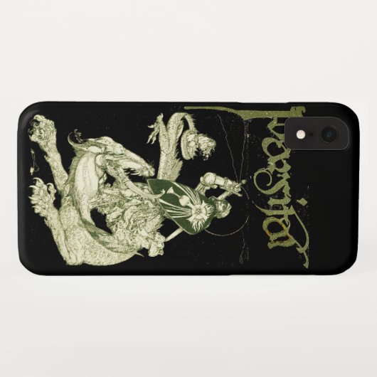 PERCEVAL FIGHTING DRAGON,VRAGENHOLY GRAIL Fantasy Case-Mate iPhone Case (Achterkant (horizontaal))