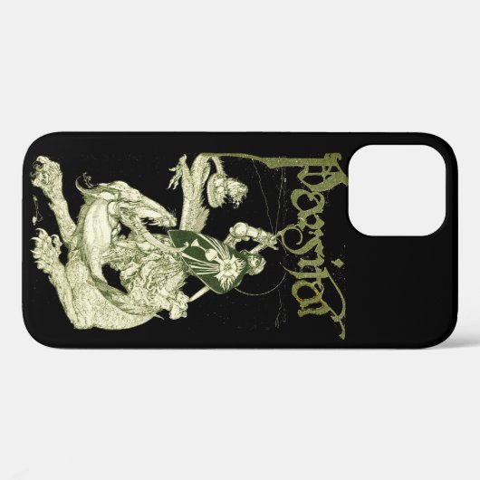 PERCEVAL FIGHTING DRAGON,VRAGENHOLY GRAIL Fantasy Case-Mate iPhone Case (Achterkant (horizontaal))