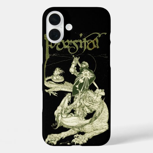 PERCEVAL FIGHTING DRAGON,VRAGENHOLY GRAIL Fantasy Case-Mate iPhone Case (Achterkant)
