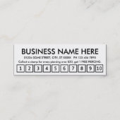 percez. carte perforée de fidélité (Dos)