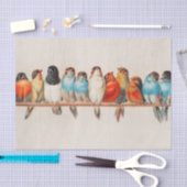 Perch of Birds waterverf Wildlife natuur Tissuepapier (Craft)