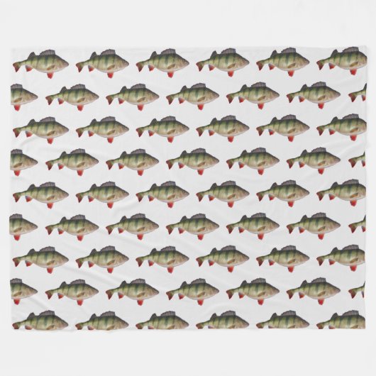 Perch Vist Pattern Fleece Blanket (Voorkant (Horizontaal))