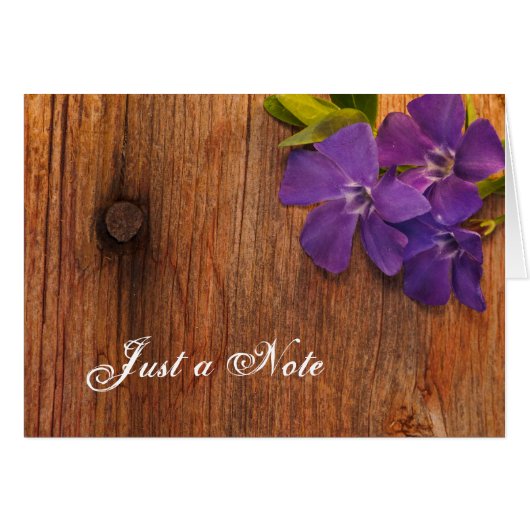 Perche violette et bois de grange juste une note (Devant Horizontal)