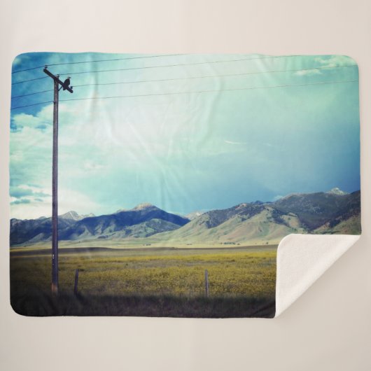 Perched Eagle Sherpa Deken (Voorkant (horizontaal))