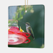 Perched Hummingbird Keramisch Ornament (Links)