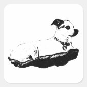 Perched & Observant Vierkante Sticker (Voorkant)