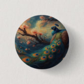 Perched Peacock Button (Voorkant)