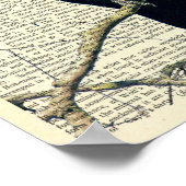 Perched Raven, Crow, Edgar Allan Poe, Gothic Poster (Hoek)