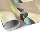 Perched Ruby en Green Little Hummingbird Cadeaupapier (Rol Hoek)