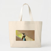 Perched Ruby en Green Little Hummingbird Grote Tote Bag (Voorkant)