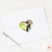 Perched Ruby en Green Little Hummingbird Hart Sticker (Envelop)