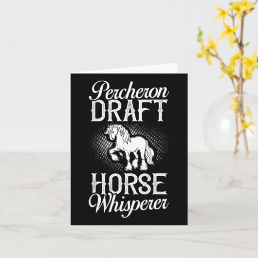 Percheron Draft Horseback Riding Saddle Kaart (Gele Bloem)