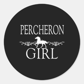 Percheron Horse Ronde Sticker