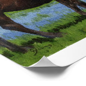 Percheron Mare en Foal Portrait Poster (Hoek)