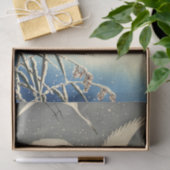 Perching Herons in Sneeuw van Ohara Koson Tissuepapier (Geschenk)