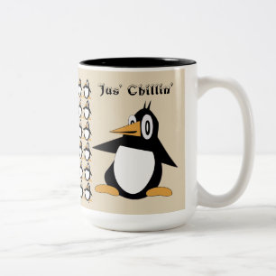 Percius Editable la tasse de café de pingouin