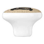 Percolator op jute - kastknop Keramische Knop (Zijkant)