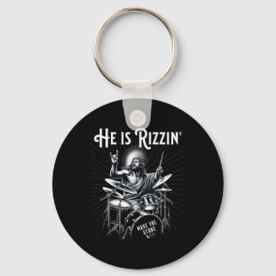 percussie drum grappige rizz hij is rizzin jezusdr sleutelhanger