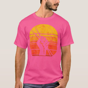 Percussie Drumsticks Drummer Eerste Retro Musicus T-shirt