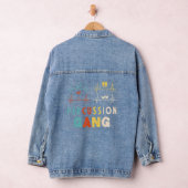 percussie instrument drummer percussie bende drum denim jacket (Hangar)