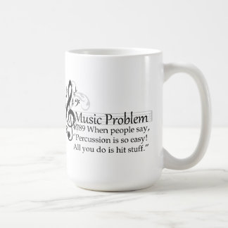 "Percussie is zo gemakkelijk! Het enige wat je doe Koffiemok