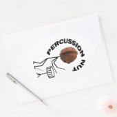 Percussie Nut Ovale Sticker (Envelop)