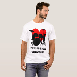 Percussie voor altijd grappig aanpasbaar t-shirt