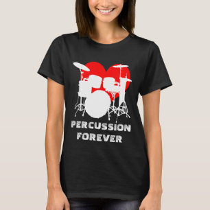 Percussie voor altijd grappig aanpasbaar zwart t-shirt