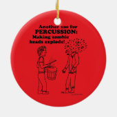 Percussie Zombie Explode Keramisch Ornament (Achterkant)