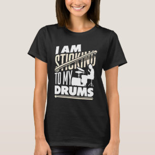 Percussiemiddel drumsticks waar ik naar kijk t-shirt